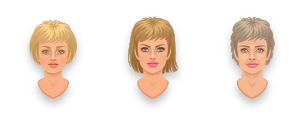 Evolution des signes du vieillissement du visage, rides et ridules